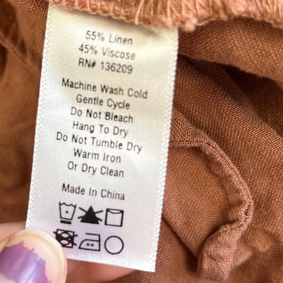 Hatch Venice Linen Blend Paper Bag Waist Pull On Pant sz 8-10 (Hatch 2) - Picture 14 of 15